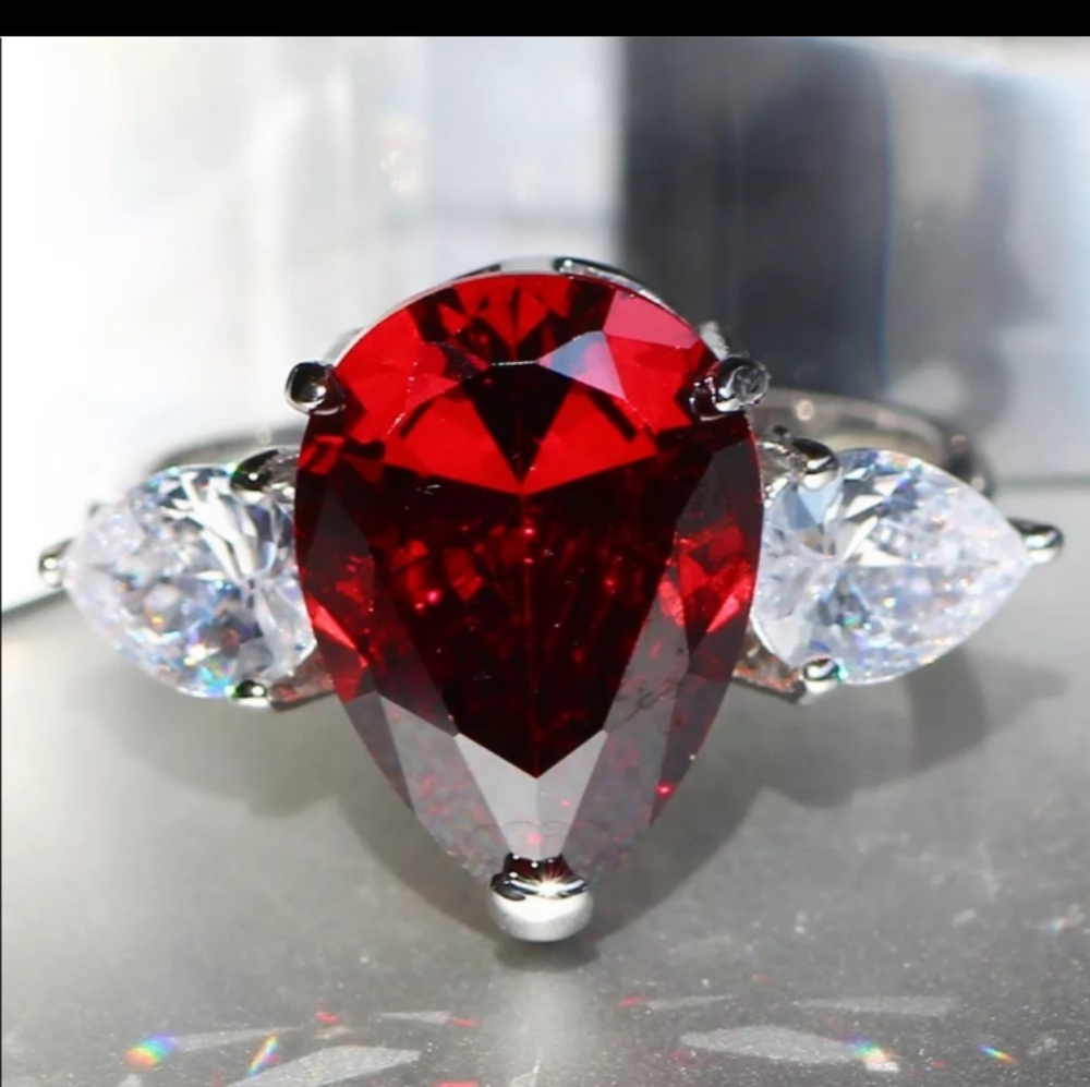 ❤ RUBY RED RING 6,7,8,9 NEW - Picture 4 of 4